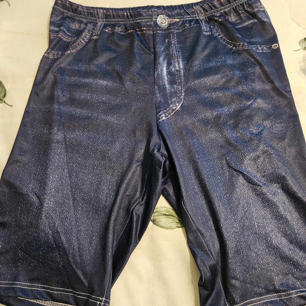 Blue Denim-Style Shorts